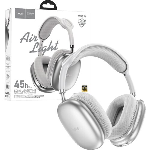 Hoco. Slu&amp;scaron;alice bežične sa mikrofonom, Bluetooth, srebrena - W35 Air Triumph Silver Slike