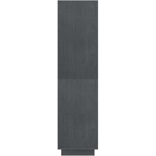VidaXL knjižna omara za razdelitev prostora siva 80x35x135 cm borovina Slike