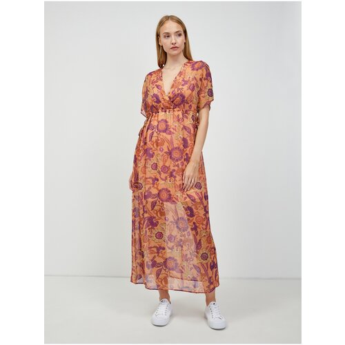Orsay Orange Floral Maxi dress - Women Slike