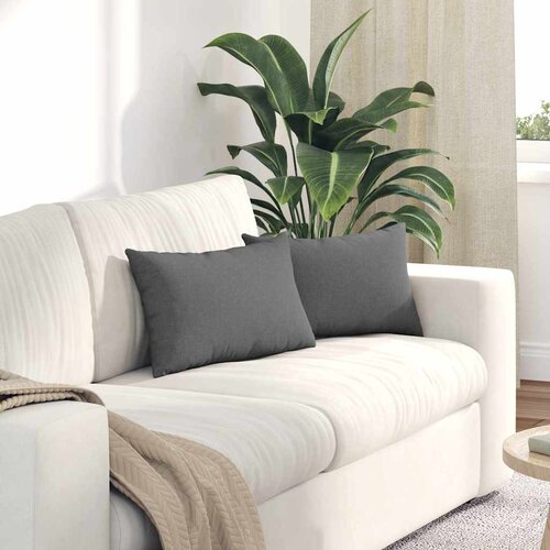  Jastučići za sofu 2 pcs Tamno siva 50 x 30 cm tkanina Cene