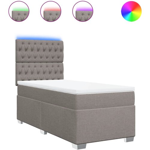 Maison Chic Box spring postelja - Vzmetna postelja z vzmetnico taupe 90x190 cm blago SL4050, (21888603) Cene