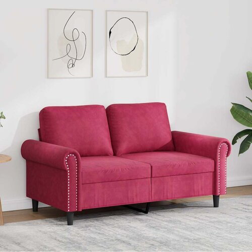  Dvosjed crvena boja vina 120 cm baršunasti Cene