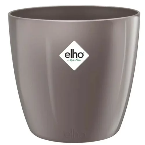 ELHO brussels Diamond Okrugla tegla za biljke (Vanjska dimenzija (ø x V): 22 x 20 cm, Oyster Pearl, Plastika, Sjaj)