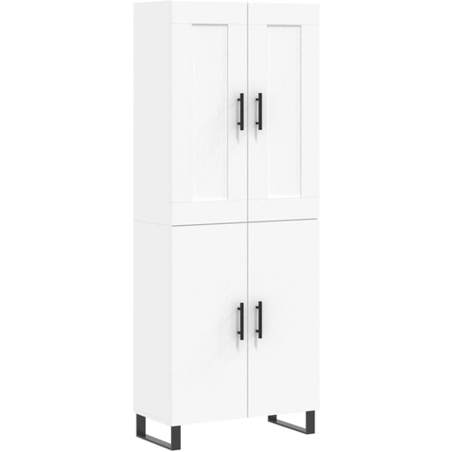  Visoka komoda bijela 69,5x34x180 cm konstruirano drvo Slike