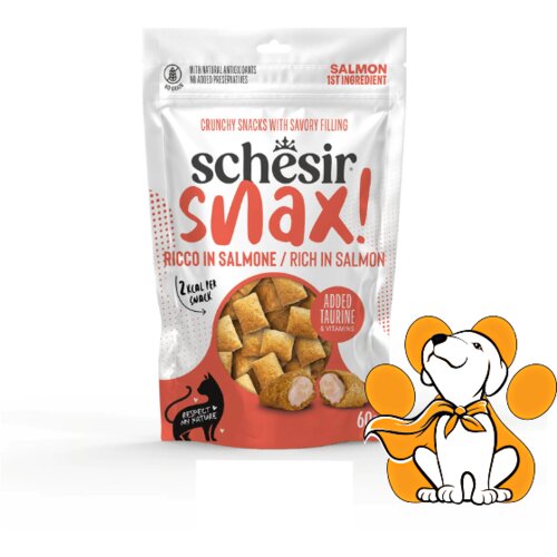 Schesir Snax Salmon 60g, Poslatica Za Mačke Sa Ukusom Lososa Cene
