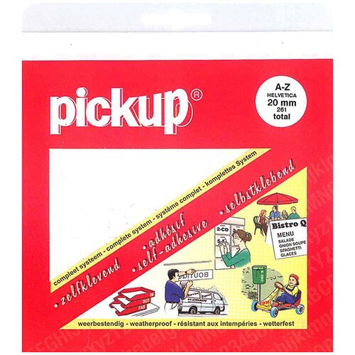  Set nalepk Pickup (261 črk, bele barve, višina: 20 mm) Cene