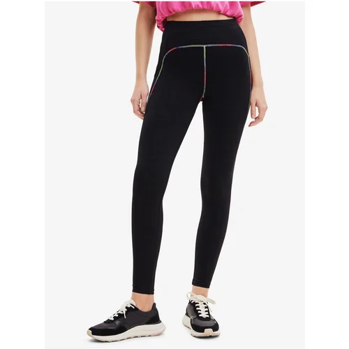 Desigual Black Blaki Womens Sport Leggings - Women