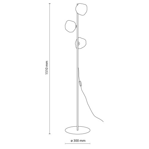  podna lampa lava 3xG9/8W/230V bronzana/zadimljeno bež Slike