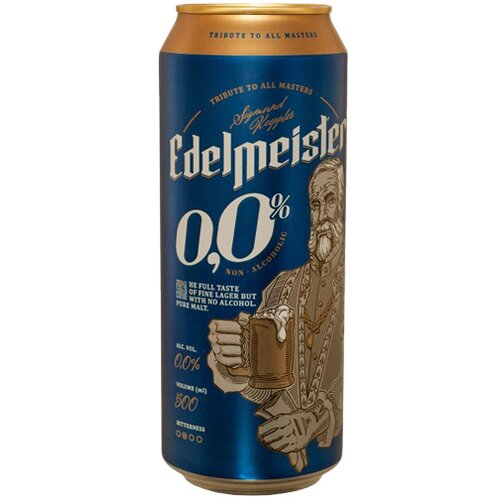 Edelmeister bezalkoholno pivo 0.0% 0.5l can Slike