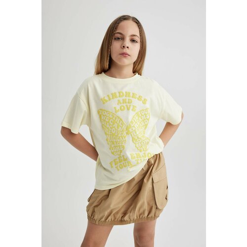 Defacto Girl Oversize Fit Printed Short Sleeve T-Shirt Slike
