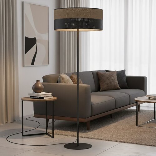  podna lampa karbon 1xE27/15W/230V crna/smeđa Slike