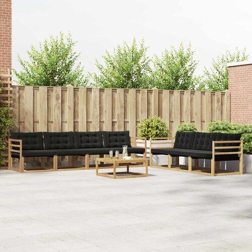  Set vanjskih sofa 8 pcs Bijela i crna Cene