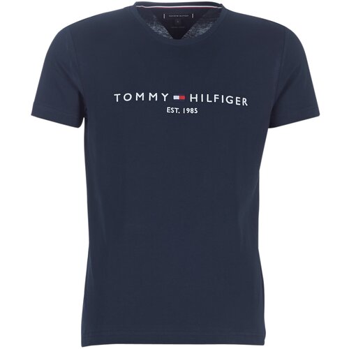 Tommy Hilfiger Majice s kratkimi rokavi TOMMY FLAG HILFIGER TEE Modra Cene