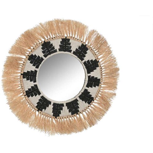  Zidno ogledalo Home ESPRIT Bijela Crna Prirodno Tropsko 50 x 3 x 50 cm Cijene