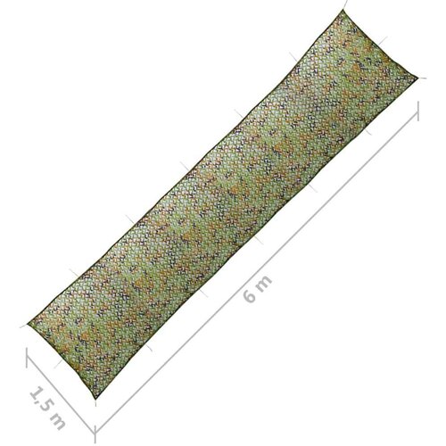 VidaXL Kamuflažna mreža s torbom za pohranu 1,5 x 6 m zelena Slike