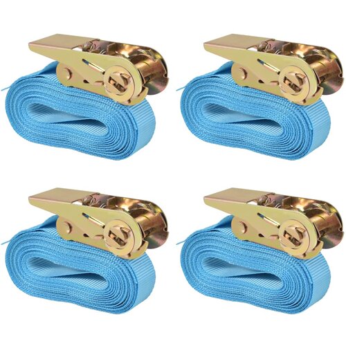 VidaXL Trake za Vezanje Tereta 4 kom 0,8 Tona 6mx25mm Plave Slike