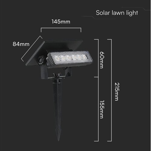  LED solarno svetlo LED/0,9W/3,7V 3000K IP65 1200 mAh crna Slike