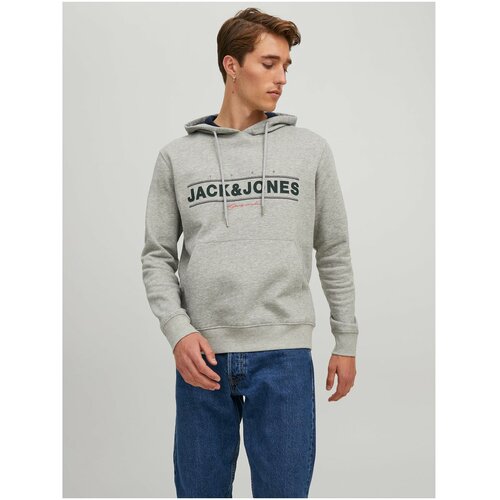 Jack & Jones Light Grey Sweatshirt Friday - Mens Cene