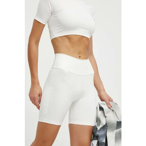 Adidas Kratke hlače ženske, bela barva, IR5280