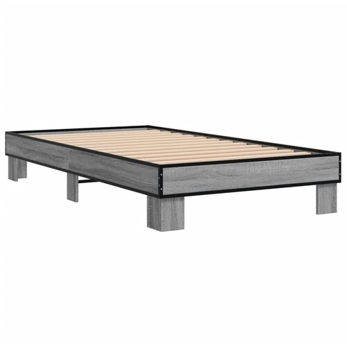  Okvir za krevet boja hrasta 100x200cm konstruirano drvo i metal Slike