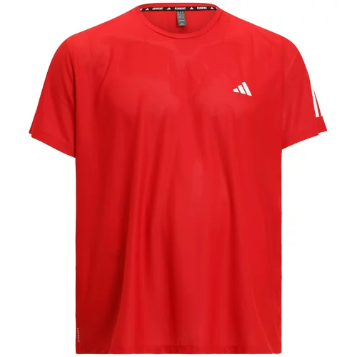 Adidas Funkcionalna majica 'Own the Run' češnjevo rdeča / bela