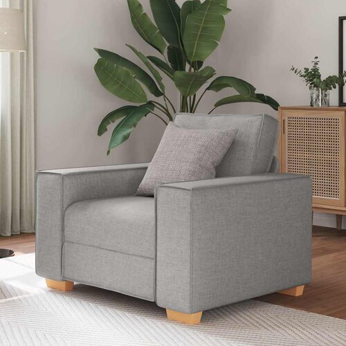 vidaXL Kavč s foteljem oblakasto siv 60 cm blago Cene