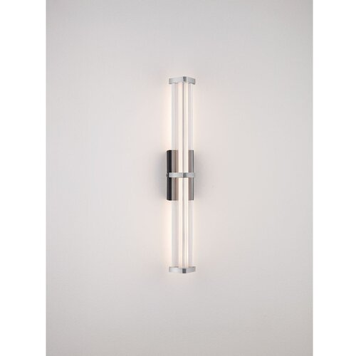 Nova Luce Mat crna/u mat srebrnoj boji metalna LED zidna lampa s mogućnosti zatamnjivanja Pheme &amp;ndash; Slike