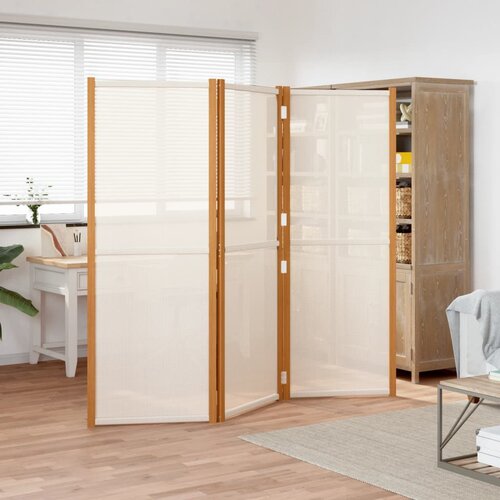 Sobna pregrada s 3 panela krem bijela 210 x 180 cm Cijene