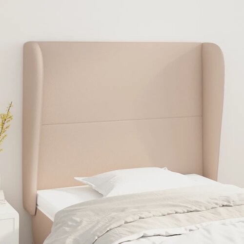  Uzglavlje s u&scaron;ima boja cappuccina 103x23x118/128cm umjetna koža Cijene