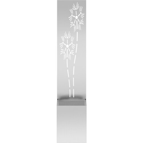 VidaXL Vrtni Sadič s Dekorativnom Pločom Srebrna 32 x 140 cm Slike