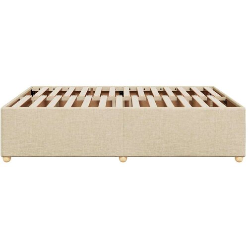 VidaXL okvir za krevet bez madraca krem 160x200 cm od tkanine Slike