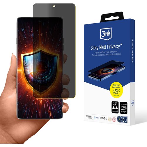 3mk KALJENO STEKLO S SVILNATO MAT ZA&Scaron;ČITO ZA ZASEBNOST ZA MOTOROLA EDGE 60 PRO PROTECT, (5000333866) Cene