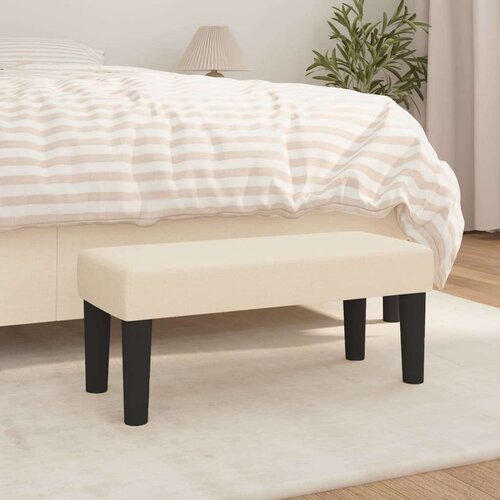  Klupa krem 70 x 30 x 30 cm od tkanine Slike