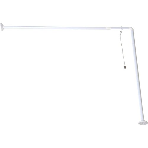 Tendance držač zavjese za kadu sa kablom za pričvr&scaron;ćivanje za strop aluminij, bijeli Cijene