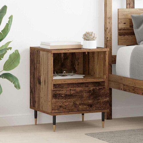  Noćni ormar 2 pcs Staro drvo 40 x 35 x 50 cm Konstruirano drvo Slike