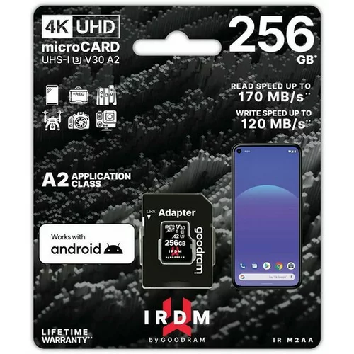 Goodram spominska kartica microSD 256GB 170MB/s IRDM IR-M2AA-2560R12