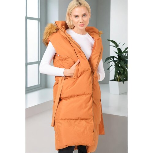 Dewberry Z6744 WOMEN&amp;#039;S VEST-OPEN TABA Slike