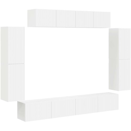  ormar 8 pcs Bijelo Slike