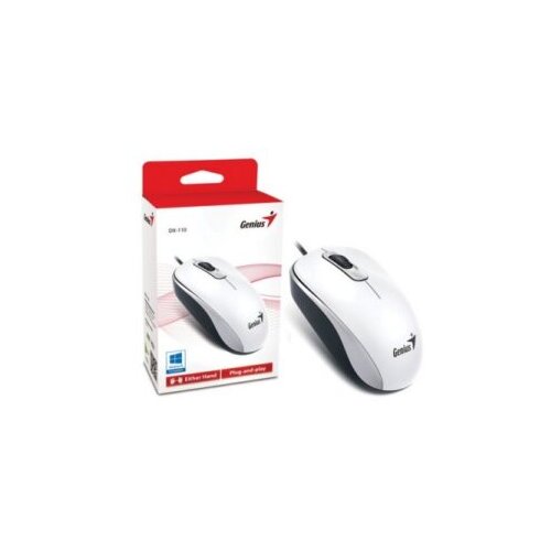 Genius mi&amp;scaron; DX-110 USB bijeli 1.000 DPI, USB veza, 3 tipke, 1.5 m kabal Slike