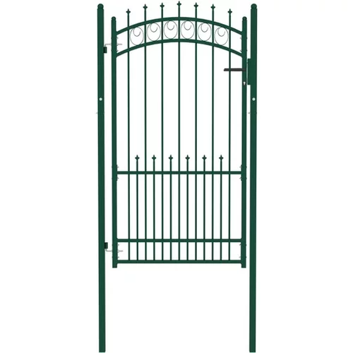 Den Vrata za ograjo s konicami jeklo 100x175 cm zelena