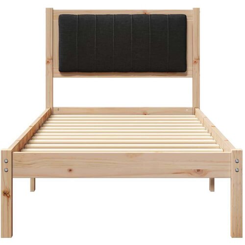 VidaXL krevetni okvir s tapiciranim uzglavljem crna 80 x 200 cm Slike