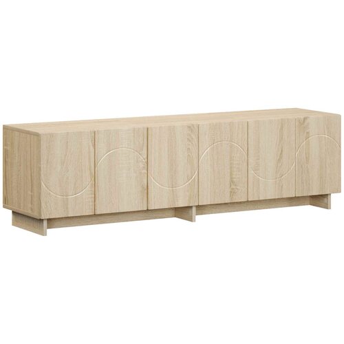  TV stalak 140 x 34,5 x 40 cm Hrast sonoma Konstruirano drvo Slike