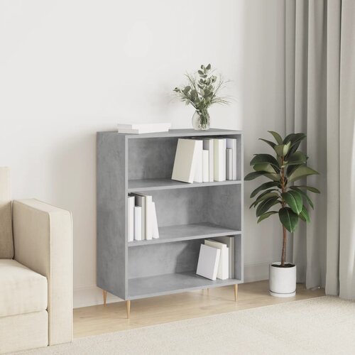  Regal za knjige boja betona 69,5x32,5x90 cm konstruirano drvo Smeđa Slike