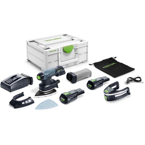 Festool Akku-Deltaschleifer DTSC 400 3,0 I-Plus, vključno z 2 x 3,0 Ah baterijo, hitrim polnilnikom in Systainerjem, 578 Cene