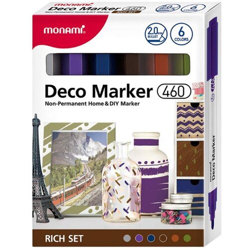 KW TRADE Akrilni flomastri Monami, set 6, Rich, (21298727) Cene