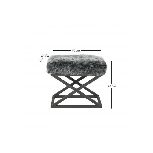 Atelier Del Sofa capraz plush - black, grey blackgrey pouffe Slike