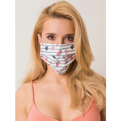 Fashion Hunters White and pink protective mask with imprint