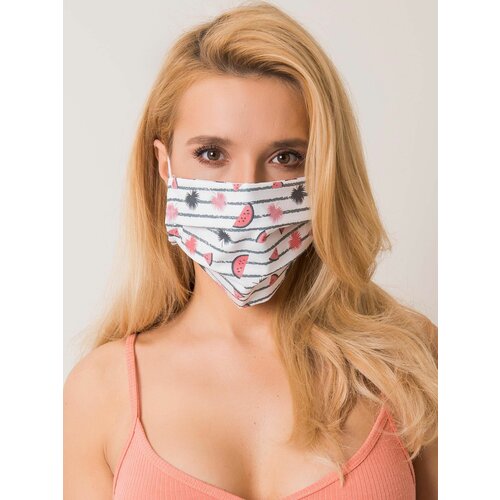 Fashion Hunters White and pink protective mask with imprint Cene