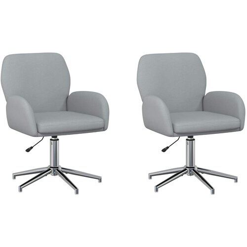 vidaXL Okretne radne stolice 2 kom. 54 x 58 x 90 cm Svjetlosiva - Svjetlosiva 2 Cijene