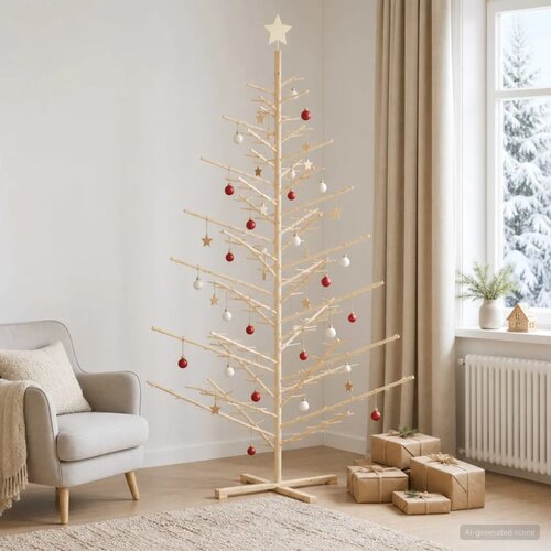  Drveno božićno drvce KOTKA 240 cm Masivna borovina Prirodno - 240 cm Prirodna (neobrađena) Cijene